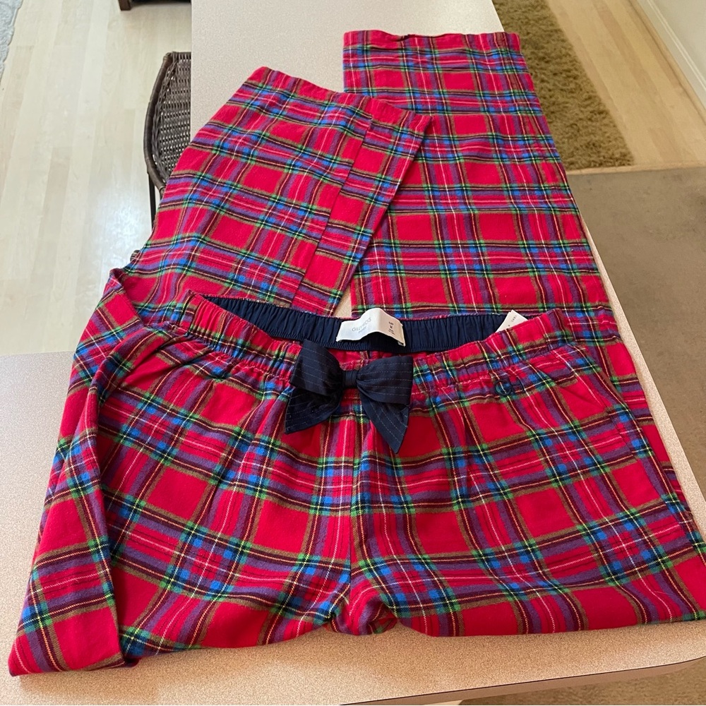 Gilly Hicks Red Plaid Pajama Pants with Black Bow Accent - Size M - Picture 5 of 6